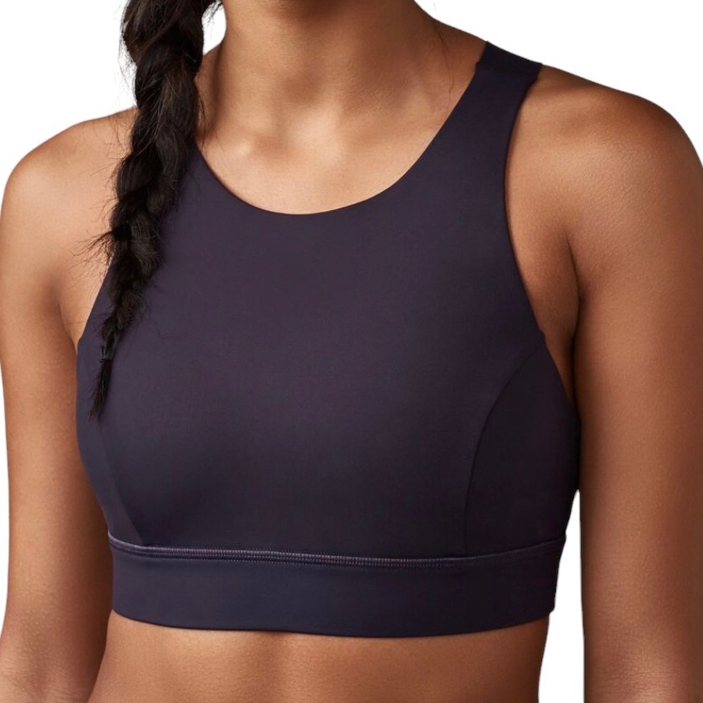 Lululemon Fast & Free Nulux Sports Bra In Black Grape Women’s Size 8 Athleisure